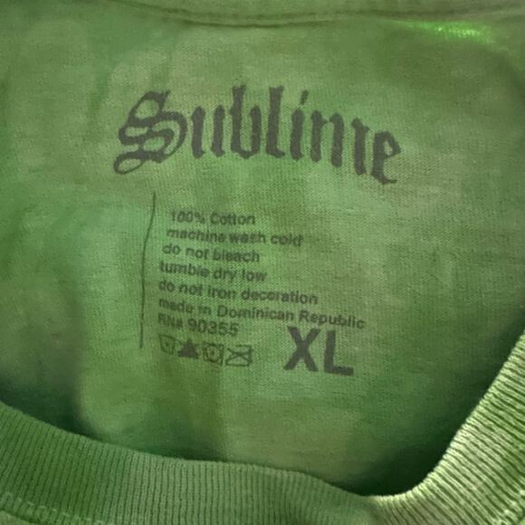 Sublime 40oz To Freedom Green Short Sleeve Unisex T-Shirt Size XLarge - Picture 10 of 10